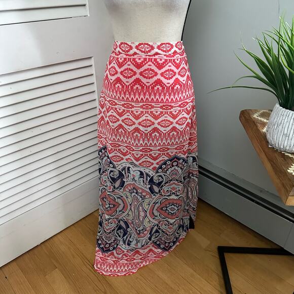 DEREK HEART Womens Skirt Medium Maxi Colorful Retro Y2K Boho Grunge Fairy - Picture 1 of 9